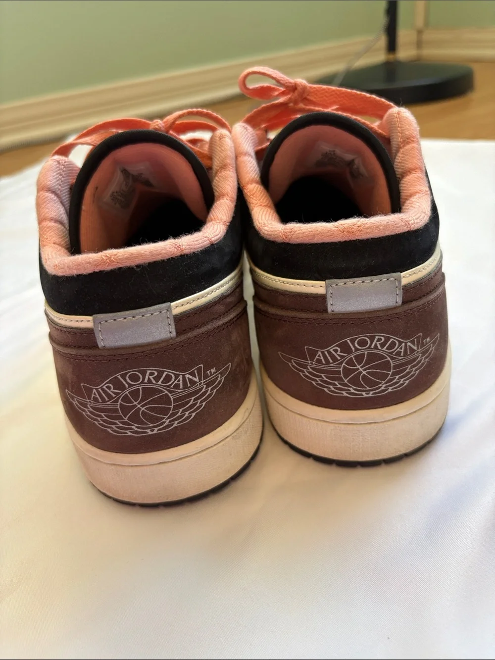 Nike Jordan Low Top Sneakers in Brown, Cream & Pink